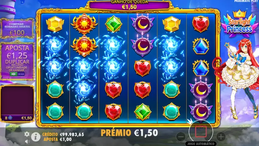 Extra de Queda da Starlight Princess slot.