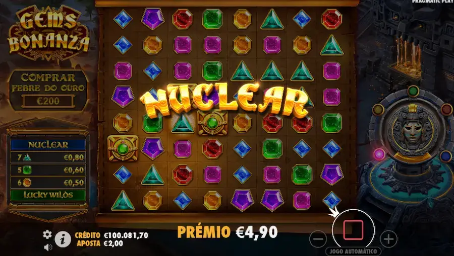 4. Modificadores da Gems Bonanza slot.